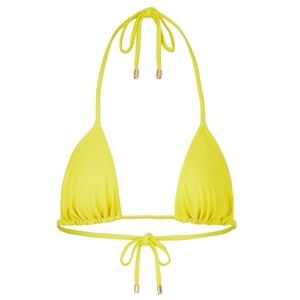 NWT KYLIE JENNER Swim Bikini Triangle Top Size Small Yellow